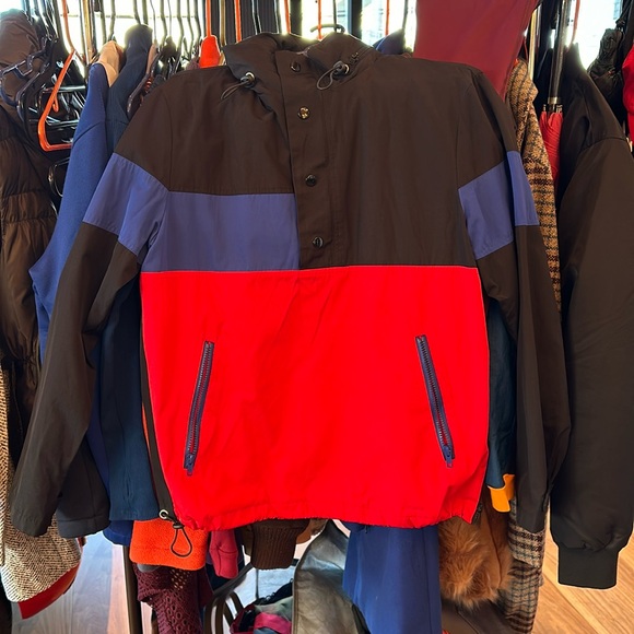 Forever 21 Other - Like New Quarter Zip Multi Colored Jacket Kangaroo Pocket Zippered Hood